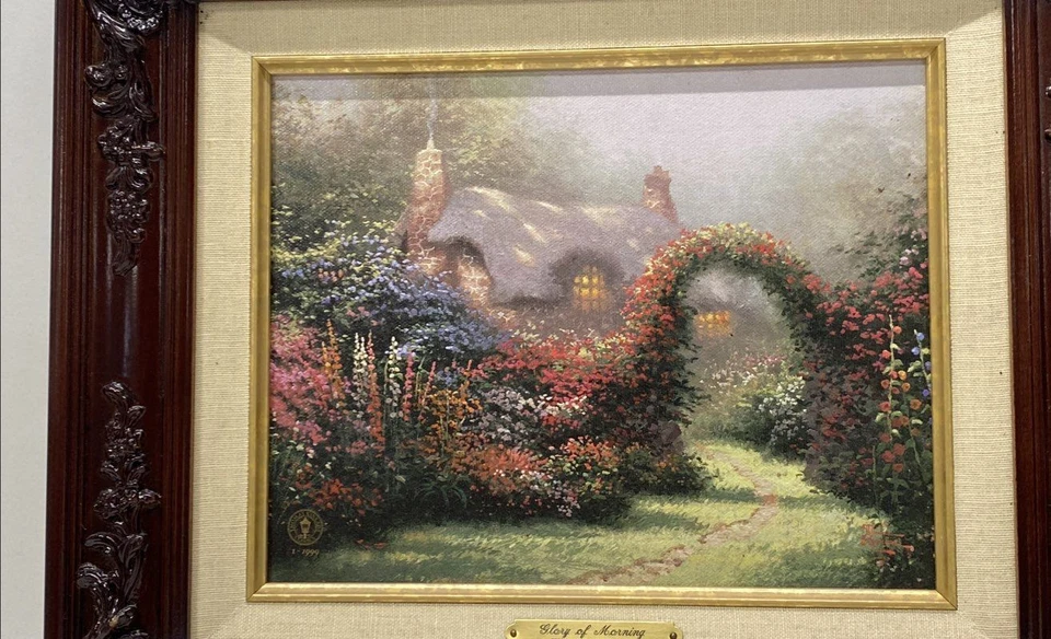 Glory of Morning Print by Thomas Kinkade 2000 Matted & Framed - Image 3 of 4