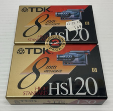 Lot of 2 TDK HS120 Hi8 8mm Video Cassette Tape 120 Min Camcorder Tape