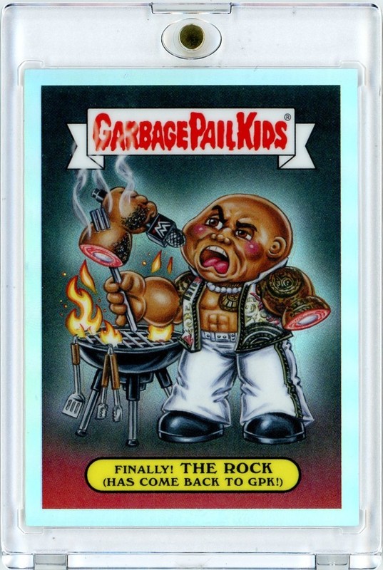 2026 Topps Chrome WWE Dwayne the Rock Johnson Garbage Pail Kids Case Hit SSP