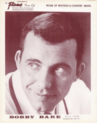 Bobby Bare 8x10 Photo Print 1960s Country Music Minneapolis Flame Theatre Cafe
