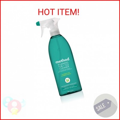 Method Foaming TUB+TILE CLEANER, Eucalyptus Mint, 28 Ounce, 1 pack, Packaging Ma