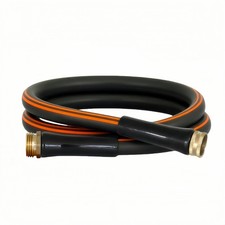 Heavy Duty Garden Hose 6ft x 5/8" with Brass Connectors Durable Leader Hose