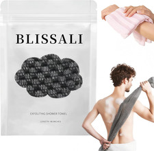 Blissal Exfoliating Shower Towel, 2-In-1 Exfoliating Towel, Premium Scrub Wash C