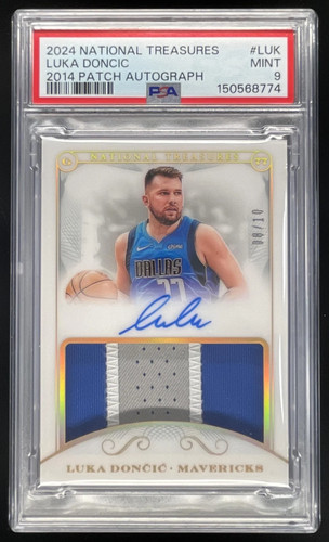 Luka Doncic #24 2024 Panini National Treasures Retro 2014 Patch Autograph card