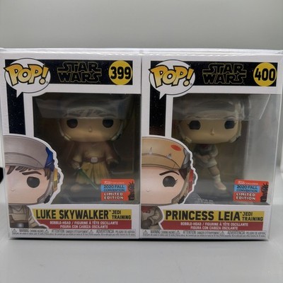 Funko POP! Star Wars: Luke Skywalker & Princess Leia (Jedi Training) 399 & 400