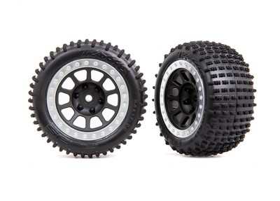 Traxxas Bandit Gray Satin Chrome Assembled Tires & Wheels