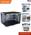 Deluxe 42-Inch Dog Crate Cover - Durable, Easy Clean, Stylish Black Design