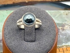 Stunning Native American Sterling Silver Hermatite Ring in size 6--2680.24
