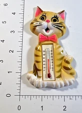 Vintage Jeffrey Snyder New York JSNY Cat Thermometer Refrigerator Fridge Magnet