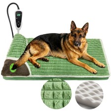 Large Heated Dog Bed 40x27x2 in,Equipped with MET/UL Dual Certified Heating P...