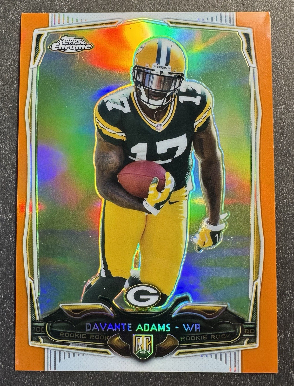 2014 Topps Chrome Davante Adams #114 Orange Refractor RC Rookie