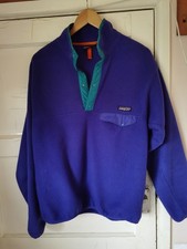 Vintage Patagonia Synchilla Snap T Purple Pullover Fleece USA
