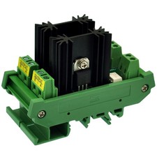 2 Channel DIN Rail Mount 8 Amp Solid State Relay SSR Module 4-32VDC 100-240VAC