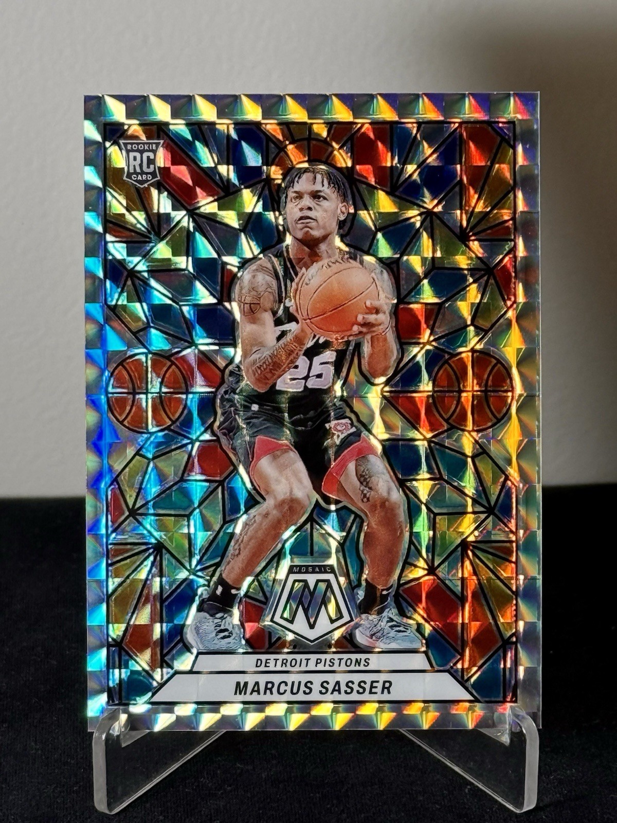2023-24 Panini Mosaic Stained Glass SSP Case Hit Rookie Marcus Sasser