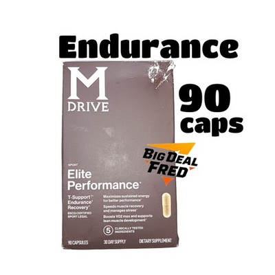 M Drive Elite: Performance T Support For Endurance, Recovery, Muscle. 90 Caps