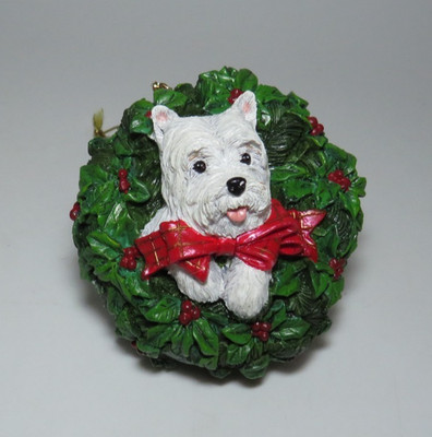 All Decked Out Danbury Mint Westie Wonderland Ornament