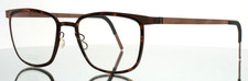 LINDBERG Strip 9717 U12 Copper Tortoise Unisex Square Eyeglasses 48-18-145 B:38