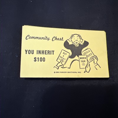 1974 Monopoly 40th Anniversary Edition - Replacement Community chance cards 16