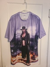 WWE Wrestling The Undertaker Men's Graphic Print Short Sleeve T-Shirt Size 2XL 