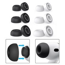 Silikon Ohrstöpsel Set für AirPods für pro3 S/M/L 6er Pack Schwarz für weiß – Bild 2