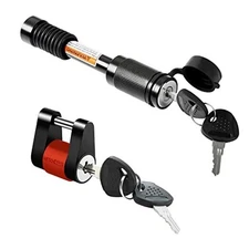  Keyed Alike Trailer Lock Set, 5/8" Dia 3-1/2" Long Anti-Theft Trailer Style1
