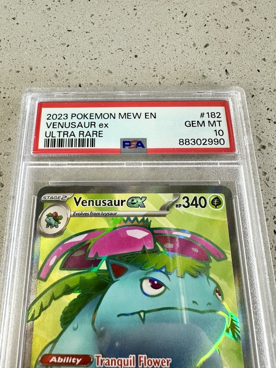PSA 10 Venusaur ex 182/165 Pokemon 151 Ultra Rare Full Art Card
