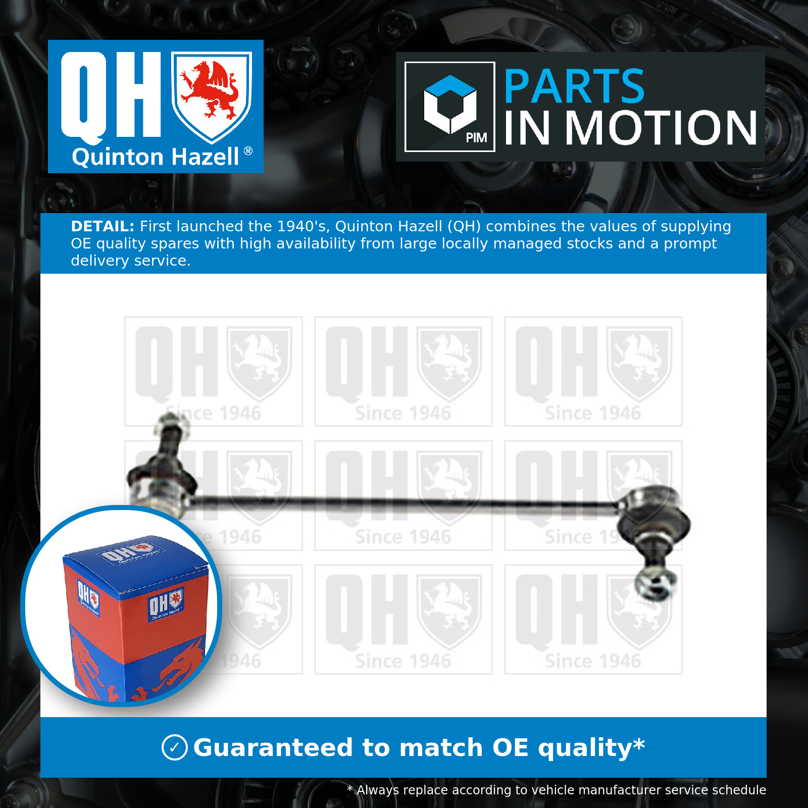 Anti Roll Bar Link Front QLS3075S Quinton Hazell Stabiliser Drop Link 1004018