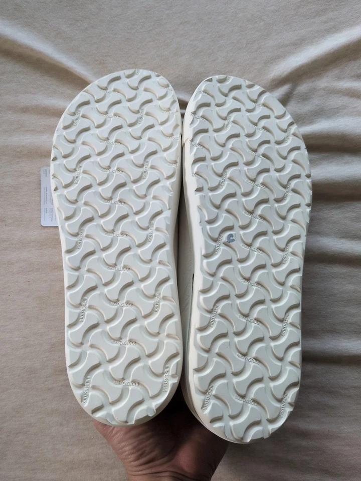 Birkenstock Bend Zapatillas bajas para hombre 12 regulares de cuero blanco visón gamuza Nuevas con etiquetas Foto 4 de 4