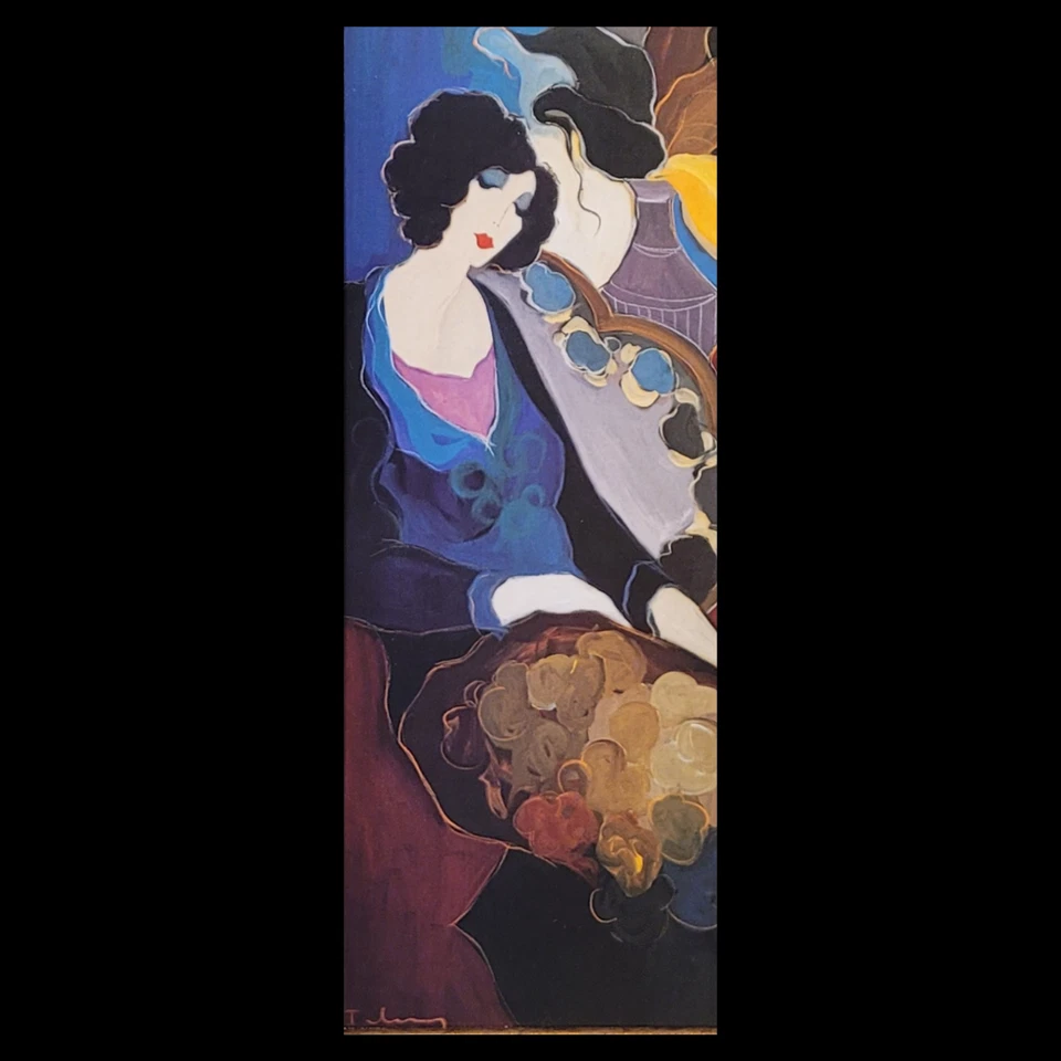 Impresión firmada Itzchak Tarkay "Karly" enmarcada en madera/impresión mate de vidrio Foto 3 de 4