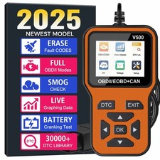 OBD2 Diagnostic Scanner Tool   9 Modes, Fault Code Read Clear, Data Stream, MIL