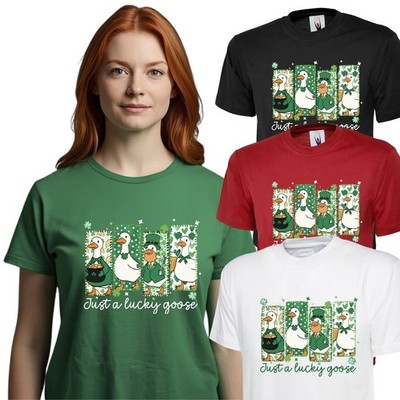 St Patricks Day T-Shirt Lucky Goose Irish Duck Kobold Unisex Erwachsene Tee Tops