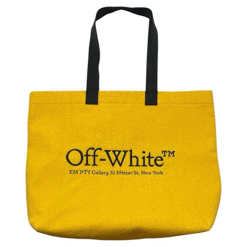 RARE Off-White EM PTY Gallery 51 Mercer St NY Yellow Tote Shopping Bag 23 x 18