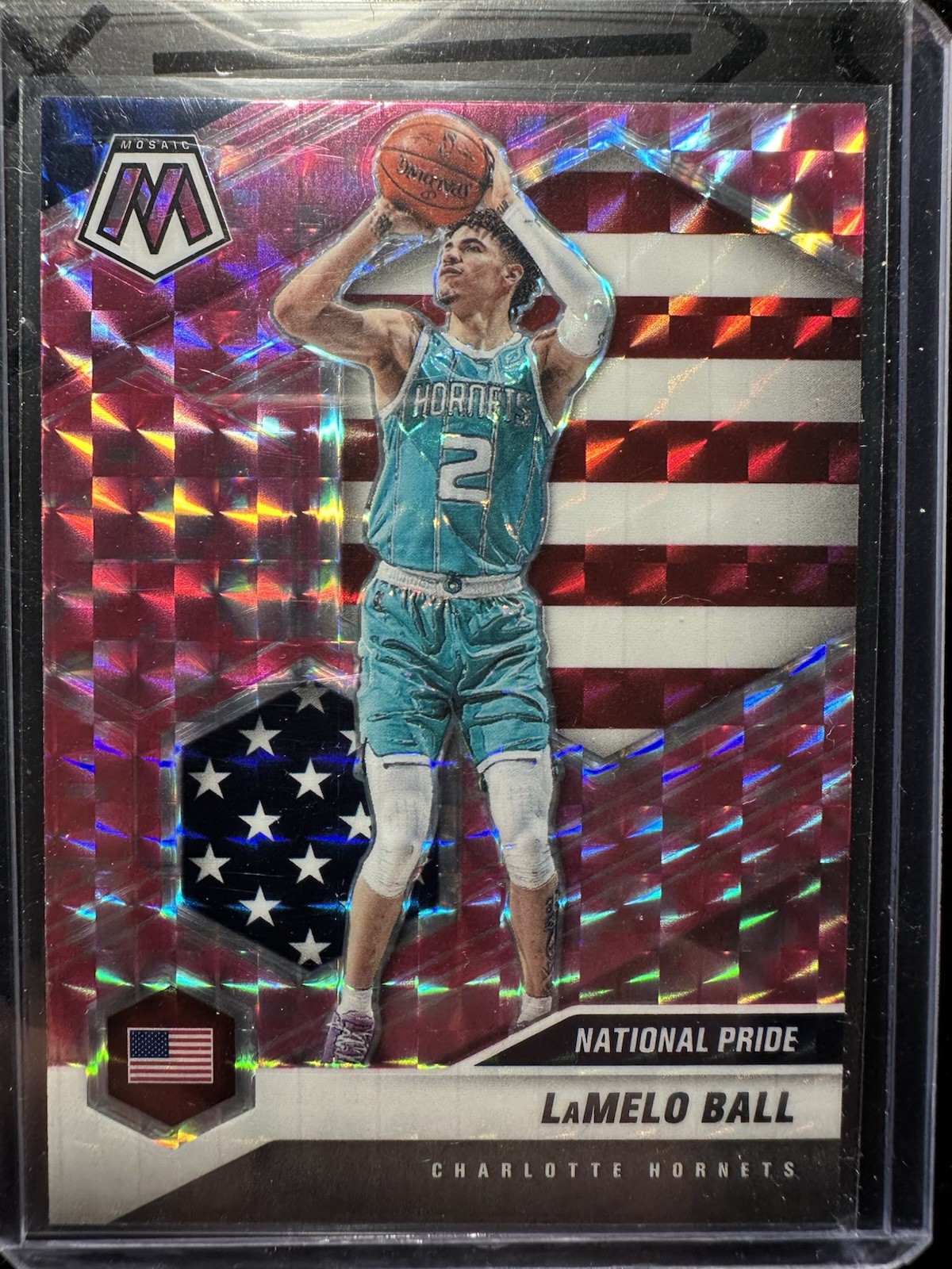 2020-21 Panini Mosaic - National Pride LaMelo Ball #257 Pink Camo  Prizm (RC)