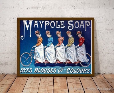 Vintage Werbeplakat Maibaum Seife