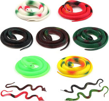 11Pcs Rubber Snakes (4X40Cm Cobra, 7X75Cm round Head) Multicolor Realistic Fake