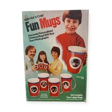 RARE Vintage 1970's Hot 'n Cold Fun Mugs - Made In USA - New Open Box
