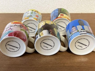TAIPEI TAIWAN Starbucks mini Mug Cup DEMI ORNAMENT set of 5 NEW | eBay