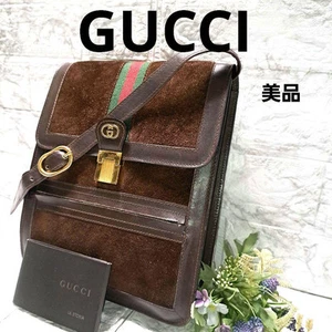 Sac bandoulière Gucci daim authentique marron moyen femme Italie 115525