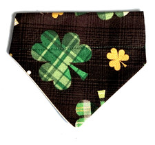 Over Collar Slide On Pet Dog Cat Bandana  ST. PATRICKS DAY SHAMROCKS XSMALL