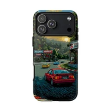 Phone Ink - Custom Case - Video Game Car Racing 8 Bit Art