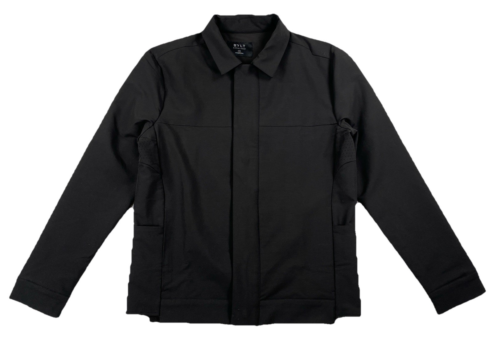 BYLT District Jacket Black Snap Button Softshell … - image 1