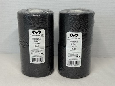McDavid 2-Pack Underwrap 3  x 28 Yards Pre-Taping Support And Protection Black