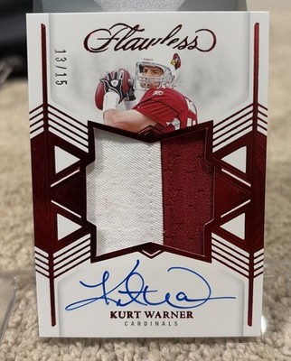 2025 Panini Flawless - Signatures Kurt Warner Auto Ruby 13/15 NUMBER MATCH