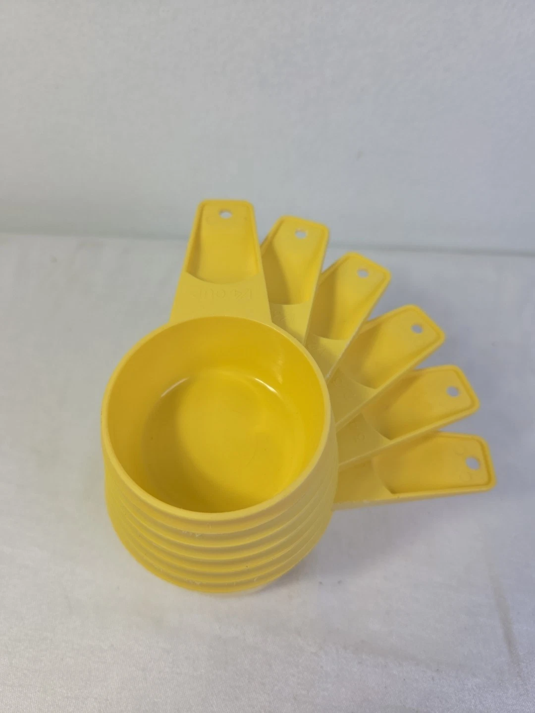 Vintage Tupperware Measuring Cups Yellow Nesting Set of 6