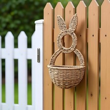 Osterkorb in Hasenform, dekorativ, leicht, niedlich, für Blumen und Eier, für