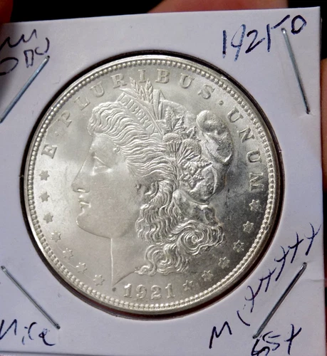MORGAN SILVER DOLLAR 1921 D GEM BU MS++++++ HIGH GRADE PQ RARE COIN