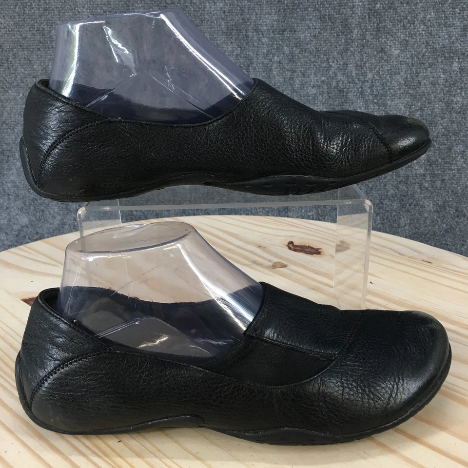 Hush Puppies Shoes Womens 7 M Casual Comfort Slip On Loafer Flats Black Leather - Image 2 of 4