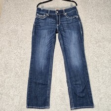 Ariat REAL Denim Jeans Women's 32S fits 32x29 mid rise straight stretch