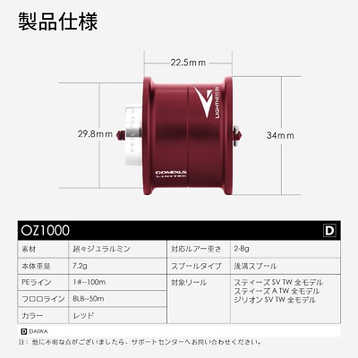 Gomexus BFS Aluminum Spool For Daiwa Steez CT SV Baitcaster Reel