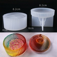 Epoxy Jewellery Round Storage Box Mold Resin Making Mould Casting Crafts DIY